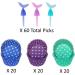 MERMAID TAIL Cupcake Toppers and Liners - Picks with Coordinating Polka Dot Baking Cups in Blue Turquoise and Purple - Enough for 60 Cupcakes - Buy Online on GoSupps.com