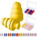Ear Plugs for Sleeping Noise Cancelling 10 Pairs Reusable Earplugs for Sleeping Concert Snoring Travel Work Soft Style 7Colors 33dB Highest NRR