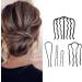 7 Pieces Side Comb Black Bride Metal Hair Clip Vintage Metal Hair Clip for Women and Girls for Professional Girls and Hairdressers - Buy Online on GoSupps.com
