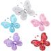 24pcs Purple Christmas Butterfly Ornaments - Glitter Mesh Wire Decor for Wedding Party, Clothing, Wall & Tree DIY Supplies - Buy Online on GoSupps.com