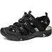 atika Men's Outdoor Hiking Sandals, Closed Toe Athletic Sport Sandals, Lightweight Trail Walking Sandals, Summer Water Shoes Arcane Black 11