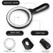 Magnifying Glass with Light-10X Handheld Large Reading Magnifying Glasses with 12 LED Illuminated Light for Seniors Macular Degeneration Inspection Coins Stamps (Black) - Buy Online on GoSupps.com