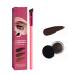 Eyebrow Brush Home Eyebrow Care Kit 4D Laminated 4D Laminated Brow Home-Grooming Kit 4D Hair Stroke Brow Stamp Brush with Eyebrow Cream (Taupe)