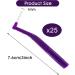 Buy Prasacco 25-Piece Interdental Brushes - 1mm L-Shaped Portable Non-Slip Handle for Effective Tooth Cleaning & Oral Care (Purple) - Buy Online on GoSupps.com