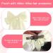 Nuqin Ribbon White Hair Bow White Bow Long Tail French Ribbon White Hair Bow Soft Silky Satin White Bow Hair Clip with Metal Clip for Party Women Girls(Off White) - Buy Online on GoSupps.com