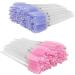 200 pieces of eyelash brushes eyelash extension brush eyebrow application make-up tool cosmetic brush kit mascara brush for beauty salon home use Eyelash Brush pink+light violet