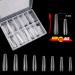 240 Pcs XXL Clear French Coffin Shape Nail Tips - Full Cover False Nails for DIY - 12 Sizes Assorted in Box - Buy Online on GoSupps.com