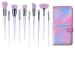 AMMIY 10pcs Unicorn Makeup Brushes Set with Colorful Bristles & Unicorn Horn Shaped Handles - Fantasy Brush Kit with Iridescent Case - Buy Online on GoSupps.com