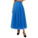 Women's rock winter boho short skater skirt for women A-line ball dress ladies slit with high elastic waist long printed rock elastic waistband a line mini sky