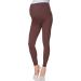 SOFTSAIL Maternity Leggings with Belly Support | High Waisted Cotton Trousers for Pregnancy | Stretchy Brown Maternity Pants - Buy Online on GoSupps.com