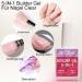 Intobas 5-in-1 Builder Gel for Nails - Milky White UV/LED Nail Polish Set with 100 Nail Shapes for Extensions & Nail Art - Buy Online on GoSupps.com