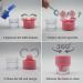Contact Lens Case with Cleaner Washer - Cute Travel Size Applicator Kit Mirror & Solution Bottle - Pink Sugar Pink - Perfect for Daily Use & Outdoor Trips - Buy Online on GoSupps.com