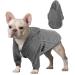 Meioro sweater for dog hoodies for pets Warm dog clothing Puppy single -colored dog sweater sweet winter jackets Suitable for small and medium -sized dogs French Bulldog MOPS (XXL gray) XXL gray