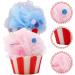 FOMIYES Cartoon Bath Balls - 2pcs Exfoliating Shower Scrubber Men's Pouf & Women's Loofah for Travel | Premium Bath Accessories - Buy Online on GoSupps.com
