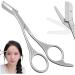 Eyebrow Scissors with Comb 5.63" Stainless steel Brow Scissors Rustproof Eye Brow Trimmer for Ladies Trimming Scissors with Non slip Handle for Home Travel - Buy Online on GoSupps.com