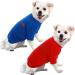 Hualisiji dog sweater fleece dog sweater Small dogs warm dog sweatshirt warm and light with a soft texture easy to wear and light colors (XL red+dark blue) XL 2PCs red+dark blue