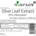 Nutrics 13 000mg Olive Leaf 20:1 Extract 20% OLEUROPEIN - 100% Pure V Capsules -Suitable for Vegan Vegetarian Halal & Kosher Diet- 90 Capsules (3 Month Supply) - Buy Online on GoSupps.com