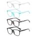 4 Pack Reading Glasses Blue Light Blocking Men and Women Reading Glasses Anti-Glare/UV Filtering Lightweight Glasses 4 Pack Mix Color 1.5 x