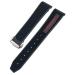 HAMONee watch bracelet made of silicone 18 mm 19 mm 21 mm 22 mm for Omega Moonwatch Speedmaster Seamaster 300 Planet Ocean AT150 soft watch bracelet 18 mm black / red
