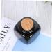 Gogogmee Medicine Cup Liquid Powder Container Clear Ceramic Storage Bottle Dappen Empty Mini Jars with Lids Cerace Manicure Bottle Wooden Cap Cork Art Small Bamboo Porcelain Cup Travel Nail 7.50X5.50X5.50CM Black - Buy Online on GoSupps.com