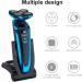 5D Rotary Electric Shaver for Men - Cordless Rechargeable Bald Head Razor with Pop-up Trimmer & LED Display - IPX7 Waterproof (Blue - Buy Online on GoSupps.com