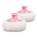 Large Fluffy Powder Puff, Body Cosmetic Powder Puff, Soft Face Body Powder Puff for Baby& Kid& Adult (3.2 Inch with Hand Holder, Pink) 1 Count (Pack of 2) Pink