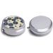 Portable 3 Compartment Pill Box for Travel - White Floral Round Pill Organizer for Purse & Pocket - Buy Online on GoSupps.com