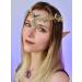 IYOU Rhinestone Fairy Headband Crown Gold Leaf Elf Headpiece Crystal Woodland Enchanted Hairband Tiara Queen Costume Party Hair Accessories for Women - Buy Online on GoSupps.com