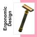Pearl Double Edge Safety Razor - Eco-Friendly Men's Shaving Kit | Premium Close Comb Reusable Razor | Perfect Father's Day Gift (Antique Brass - Buy Online on GoSupps.com