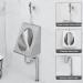 304 Stainless Steel urinals Induction Wall-Mounted Drainage Public Toilet urinals Square Wall-Mounted Men's urinals Bathroom Accessories for Homes Hotels Schools - Buy Online on GoSupps.com