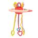 Teething Toy for Toddlers Silicone Radish Engaging Color Recognition Soft and Safe Sensory Toy for Nursery (Pink)