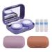 HOMFANSEC 3-part contact lens case with solution bottle contact lens intensage set colorful contact lens holder box soac storage set (multi-colored) multicolored/sea waves (Ocean tides)