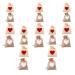 ABOOFAN 20pcs Heart Pattern Bags Small Bags Wedding Candy Wrapping Bags 18X13CM