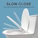 Toilet Seat Slow Close White Heavy Duty Toilet Seat with Non-Slip Seat Bumpers Easy to Install & Clean UF Material Replacement Toilet Seat Fits All Toilet Brands Elongated Toilets Little Surprise - Buy Online on GoSupps.com