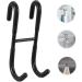 TOPPERFUN 2pcs Door Hook Wall Hanger Hooks Black Hooks Entryway Hook Hanging Hook Storage Hanging Door 12X5CM Black - Buy Online on GoSupps.com