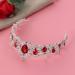 Lurrose Elegant Silver Bridal Crown - Rhinestone Princess Tiara for Party & Pageant (Red) - International Shipping Available - Buy Online on GoSupps.com