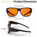 Buy Goiteia 100% Orange Blue Light Blocking Fit Over Glasses - Amber Tint Gaming Glasses for Sleep & Eye Strain - Ultra Light & Comfortable - Buy Online on GoSupps.com