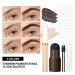 Eyebrow Powder Stencil Concealer Kit - Long Lasting Waterproof Definer with 12 Reusable Stencils - Perfect Dark Brown Brow Makeup - Buy Online on GoSupps.com