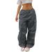 Shop Y2K Parachute Pants for Women | Vintage Cargo Pants & Baggy Streetwear | 90s E-Girl Style - Last 07 Gray XXL - Buy Online on GoSupps.com