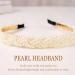 Goresory White Pearl Headbands Bridal Headband Bling Faux Pearl Hairbands Wedding Hair Accessories for Women and Girls - Buy Online on GoSupps.com