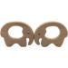 Wendysun 10pcs Cartoon Animal Elephant Shape Wood Teether for Baby Teething Nursing - Pure Natural Beech Teether DIY Pendant Toy - Buy Online on GoSupps.com