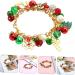 ibasenice 1pc Christmas Bell Bracelet Beaded Stretch Bracelet New Year Link Bracelet Christmas Women Gift Xmas Tree Wrap Bracelets Stocking Stuffers Gifts Metal (iron) Alloy Drill Ball - Buy Online on GoSupps.com