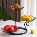 Fruit Basket Fruit Bowl 3-Tier Fruit Basket Holder Decorative Fruit Bowl Stand for Countertop Kitchen Home Kitchen Organizers and Storage (Color : Black1)