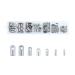 Pandahall 7 Size 110 Pcs/Box Stainless Steel Tube Leather Cord Ends Jewelry Making End Caps Terminators End Tip Bead Caps