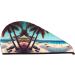 Beach Scenery Coral Velvet Dry Hair Cap | Ideal for Home Travel Pool Parties & Baths - Fast International Shipping - Buy Online on GoSupps.com