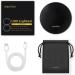 Compact Lighted 5-inch Travel Makeup Mirror - 1X/10X Magnifying, LED, USB Charging, Touch Screen - Black - Buy Online on GoSupps.com
