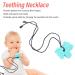 Sensory Chew Necklace for Home Use - Turquoise Green | Necklace Chewy Teether to Prevent Finger Sucking and Relieve Swelling with Beaded Edges - Buy Online on GoSupps.com