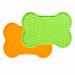 Dog Lick Pad, 2 Pack Dog Slow Feeder Mat, Bone-Shaped Dog Licking Treat Mat, Boredom and Anxiety Relief Dog Licking Food Mats Dog Cat Training Perfect for Yogurt, Peanut Butter Green