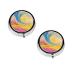 Colorful Tie Dye Printed Mini Round Pill Box Pill Box 3 Compartment Medicine Pill Case Pill Organizer Travel Pillbox Portable Pill Box for Pocket Home Office Use