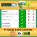 Holistic MD Grape Seed Extract Gummies | Grape Seed Oil 25 000 mg 50x Original | 95% Polyphenols | #1 Grape Seed Gummies in USA | Sugar Free Vegan | Grape Flavor 60 ct - Buy Online on GoSupps.com